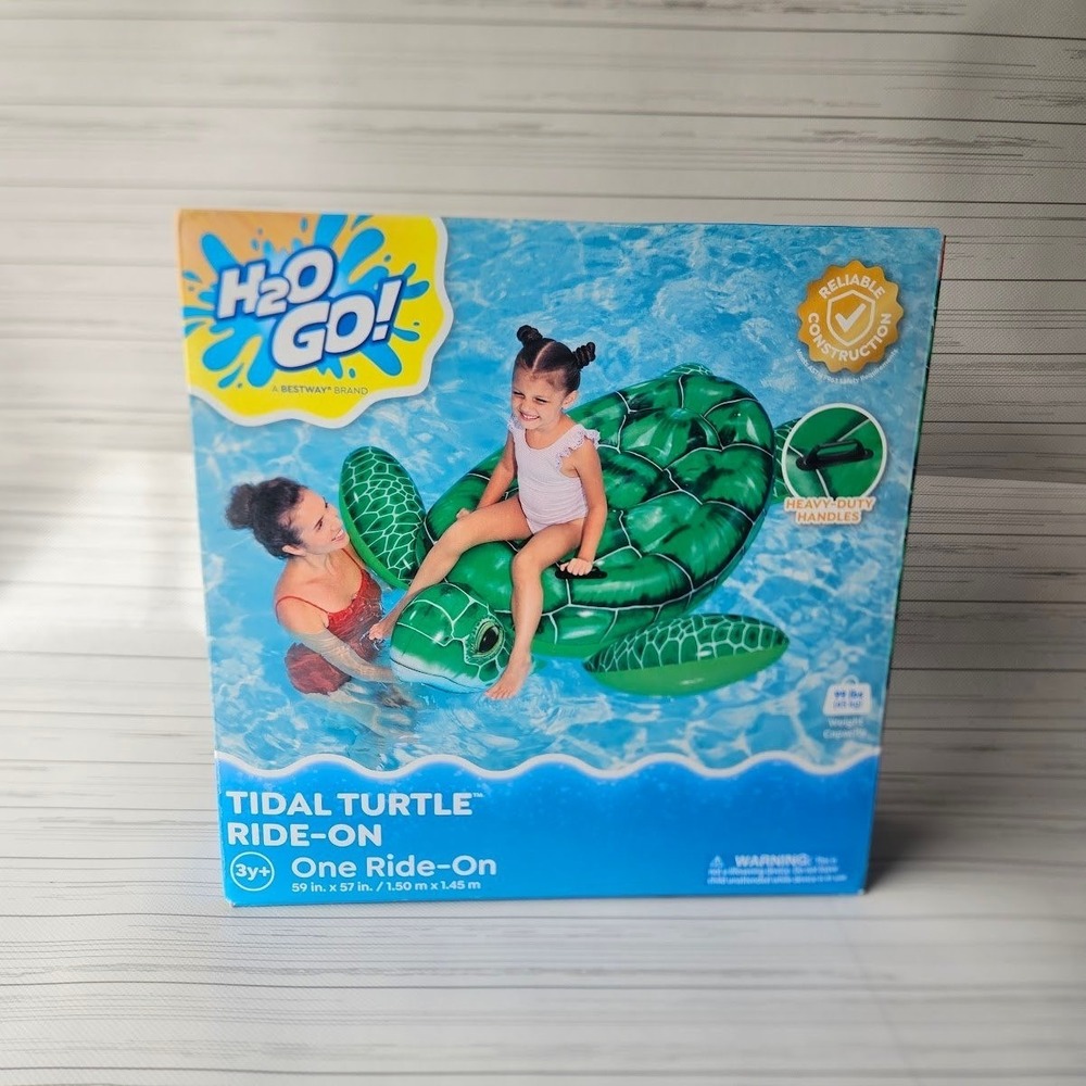Bestway H2O GO! Tidal Turtle Ride-On Kids One Size Green Inflatable Pool Float